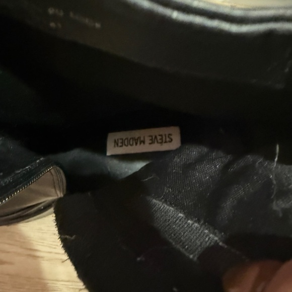 Steve Madden Cobra Platform Booties - size 10 Black Leather - Picture 3 of 4